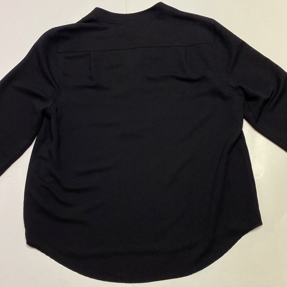 Nine West Women Long Sleeve Shirt  Blouse Top Black size large - Picture 4 of 6